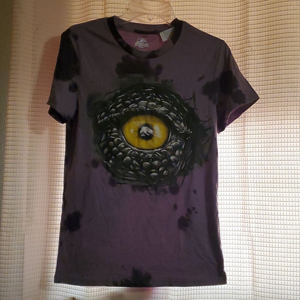 Jurassic World DINO EYE Men's Gray Tie Dye T-shirt S (34-36)
